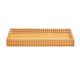 Kim Seybert Reed Vanity Tray in Natural by Kim Seybert - Natural 14.5"L x 7.5"W x 1.5"H at FIG LINENS AND HOME - 1