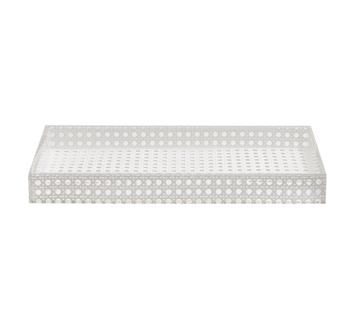 Reed White Vanity Tray | Kim Seybert at Fig Linens and Home