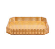Kim Seybert Reed Square Tray in Natural by Kim Seybert - Natural 15"L x 15"W x 2"H at FIG LINENS AND HOME - 2