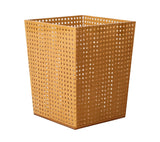 Kim Seybert Reed Waste Basket in Natural by Kim Seybert - Natural 9.5"L x 9.5"W x 11.75"H at FIG LINENS AND HOME - 1