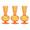 Kim Seybert BUD VASE: TESS S3 - Amber Glass Bud Vases Set at Fig Linens and Home 1