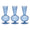 Kim Seybert BUD VASE: TESS S3 - Cadet Blue Glass Bud Vases Set at Fig Linens and Home 1