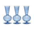 Kim Seybert BUD VASE: TESS S3 - Cadet Blue Glass Bud Vases Set at Fig Linens and Home 1