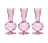Kim Seybert BUD VASE: TESS S3 - Lavender Violet Glass Bud Vases Set at Fig Linens and Home 1