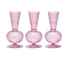Kim Seybert BUD VASE: TESS S3 - Lavender Violet Glass Bud Vases Set at Fig Linens and Home 1