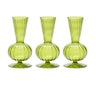 Kim Seybert BUD VASE: TESS S3 - Olive Green Glass Bud Vases Set at Fig Linens and Home 1