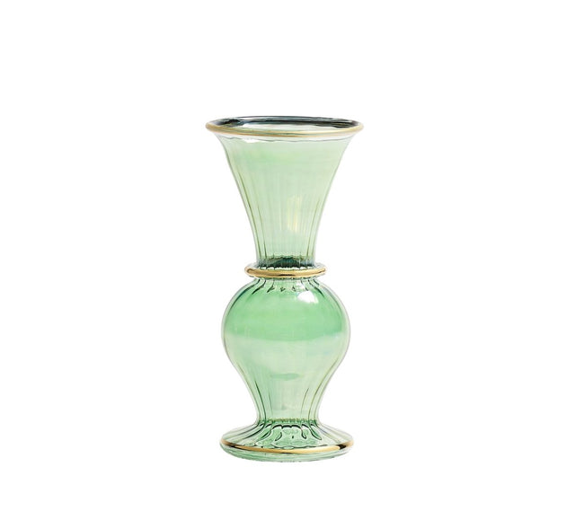Trumpet Bud Vase in Green by Kim Seybert at Fig Linens and Home
