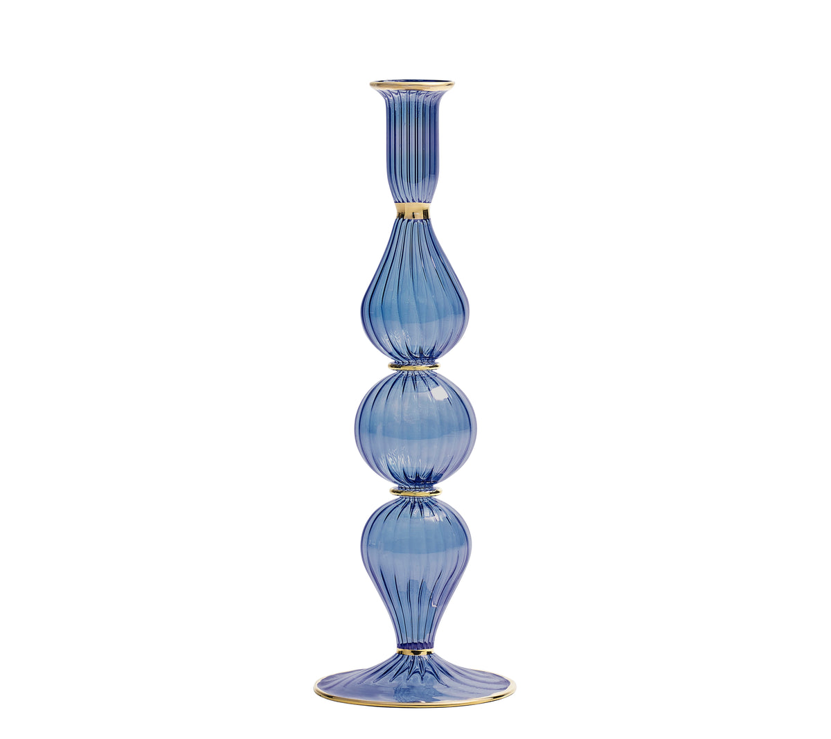 Ripple Candle Holder in Blue by Kim Seybert at Fig Linens and Home