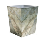Lucent Beige/Taupe/Gray Waste Basket | Kim Seybert at Fig Linens and Home