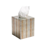 Russet Gold/Silver Tissue Box | Kim Seybert at Fig Linens and Home