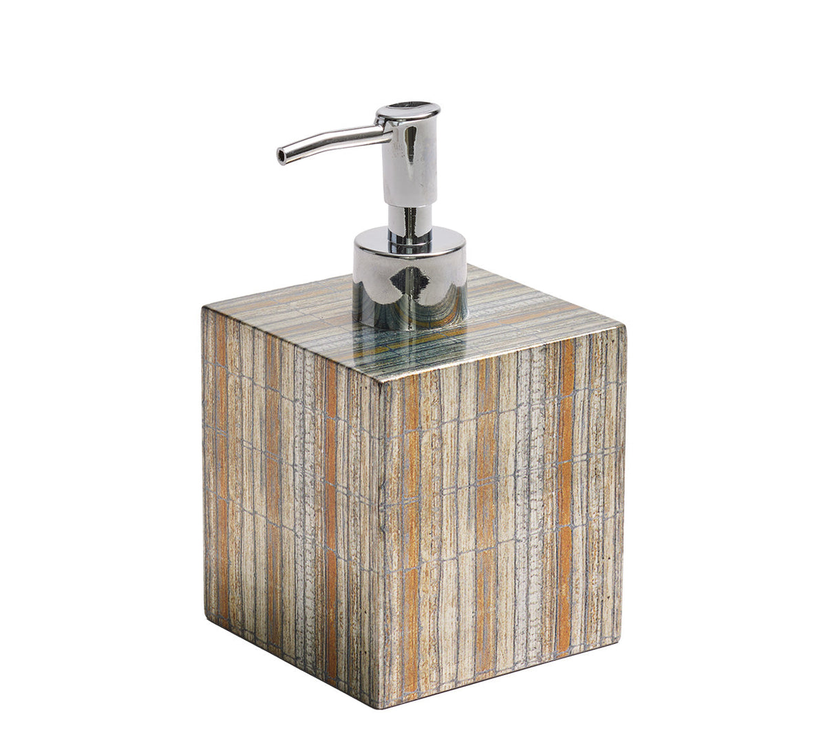 Russet Gold/Silver Soap Dispenser | Kim Seybert at Fig Linens and Home