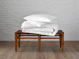 Matouk Valletto 650 Fill Power Down Comforter at Fig Linens and Home - Lifestyle View 1
