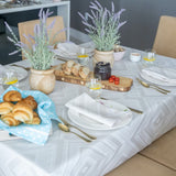 Brussels Taupe Tablecloth Detail 2 | Mode Living at Fig Linens and Home