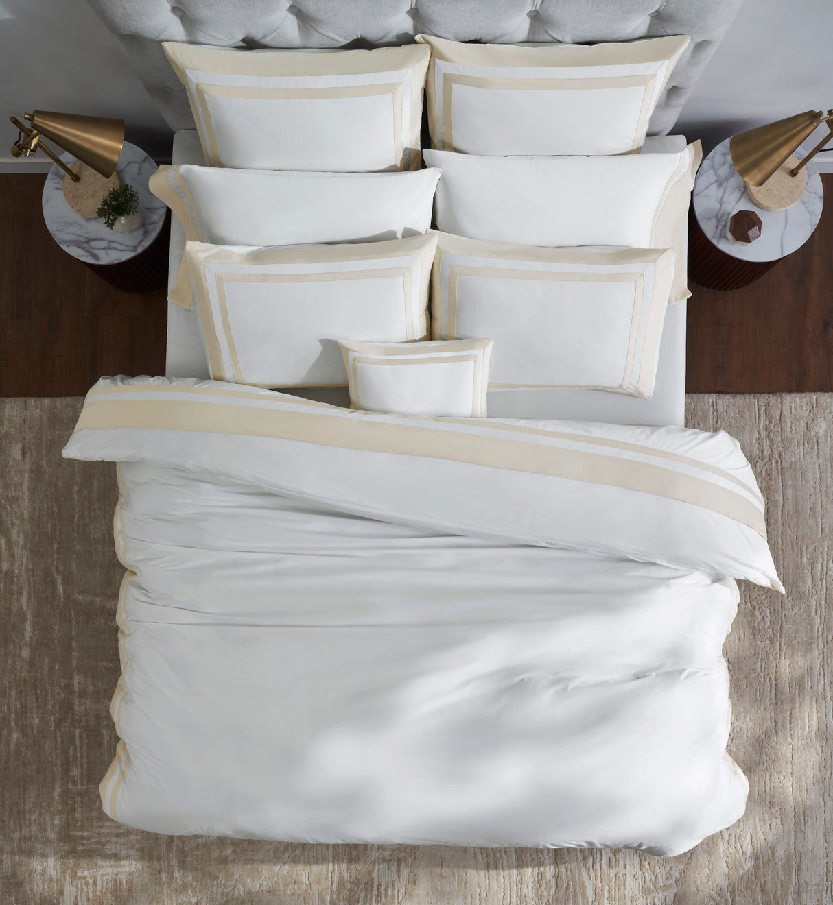 Orchids Lux Stella Organic Duvet Cover - King - Natural at Fig Linens and Home 2