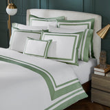 Orchids Lux Stella Organic Duvet Cover - Twin - Olive at Fig Linens and Home 14