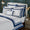 Orchids Lux Stella Organic Duvet Cover - King - Navy at Fig Linens and Home 1