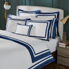 Orchids Lux Stella Organic Duvet Cover - King - Navy at Fig Linens and Home 1