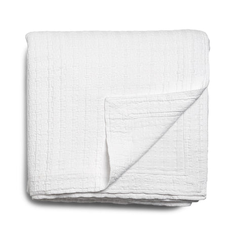 Queen Coverlet - Dune White Bedding by Kevin O'Brien Studio at Fig Linens and Home