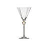 Daphne Wine Glass in Clear & Gold by Kim Seybert at Fig Linens and Home