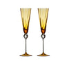 Daphne Flute in Amber, Set of 2 in a Gift Box by Kim Seybert at Fig Linens and Home