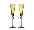 Daphne Flute in Amber, Set of 2 in a Gift Box by Kim Seybert at Fig Linens and Home