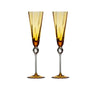 Daphne Flute in Amber, Set of 2 in a Gift Box by Kim Seybert at Fig Linens and Home