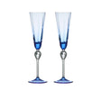 Daphne Flute in Blue, Set of 2 in a Gift Box by Kim Seybert at Fig Linens and Home