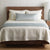 Dapple Bed Finisher Set in Blue by Ann Gish -  Foot of Bed - Fig Linens and Home