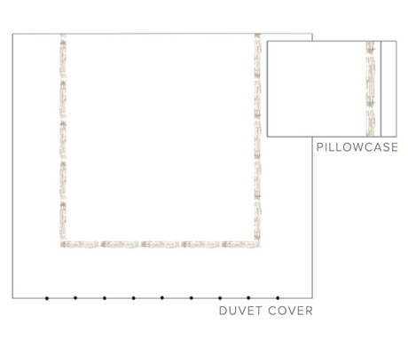 Dea Linens Graffiti Diagram of Duvet & PIllowcase