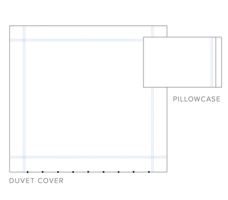 Dea Linens Lajatico Embroidery Bedding Diagram - Duvet & PIllowcase