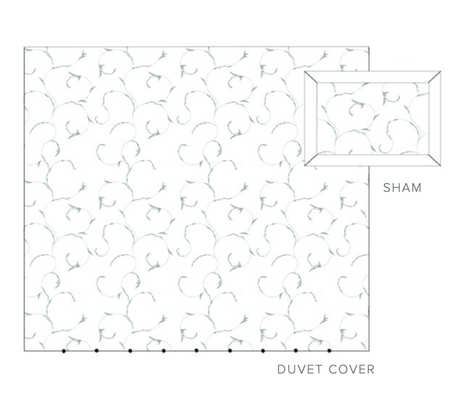 Argentario Embroidery Duvet & Shams - Detail 1 | Dea Linens