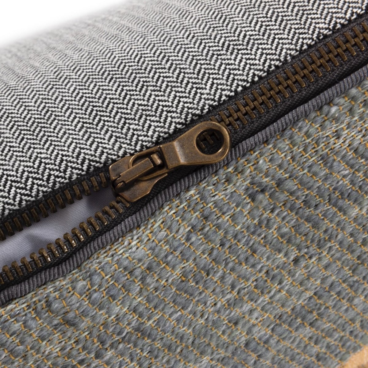 Corner Detail of Throw Pillow - Lulu Amande Decorative Pillow - Yves Delorme at Fig Linens and Home