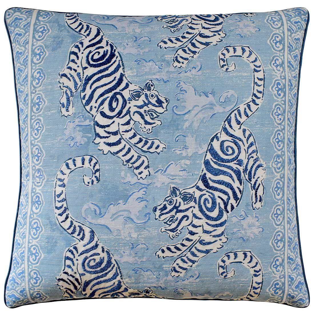 Bongol Print Sky Tiger Throw Pillow | Ryan Studio at Fig Linens