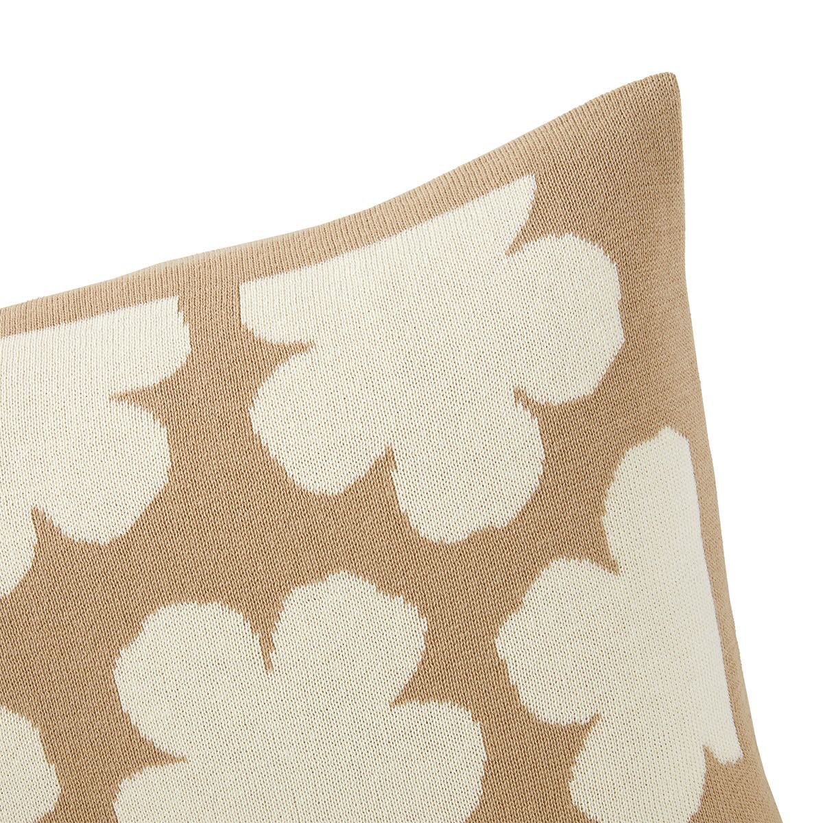Yves Delorme Kenzo K Hanadot Beige Decorative Pillow by Yves Delorme - Decorative Pillow 18 x 18 K Hanadot Beige at FIG LINENS AND HOME - 4
