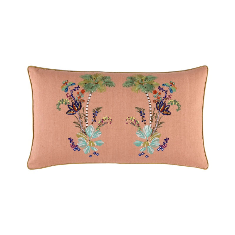 Decorative Pillow Jardins - Yves Delorme - Coussin Face 1 Fig Linens and Home