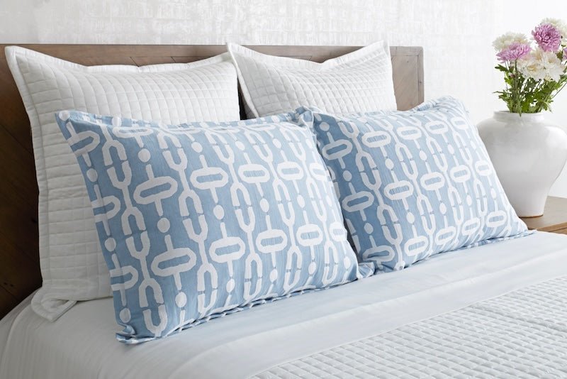 Doorknocker Duvet Set Blue by Ann Gish at Fig Linens and Home | Art of Home Bedding