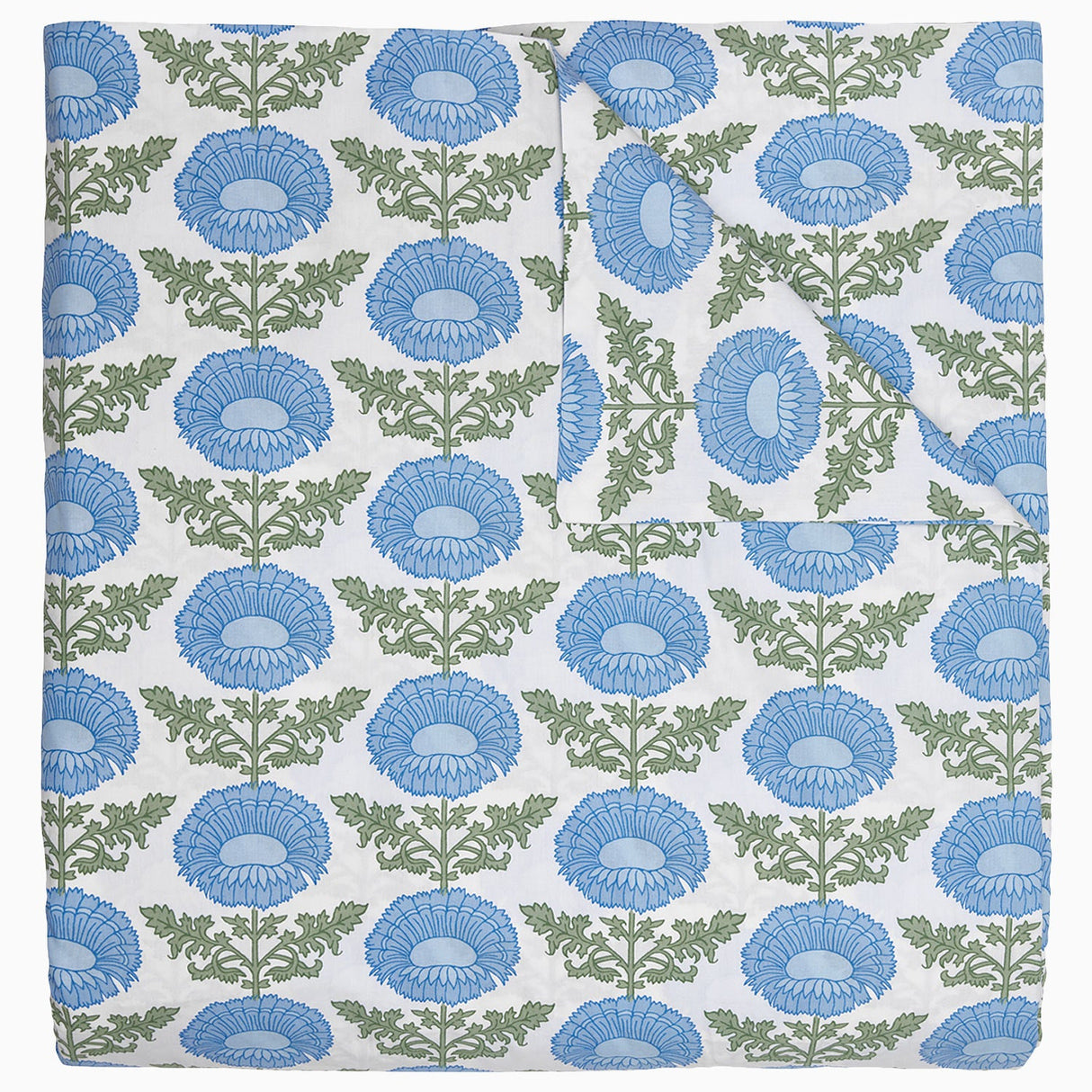 Kaavia Light Indigo Organic Duvet by John Robshaw at Fig Linens and Home - 2