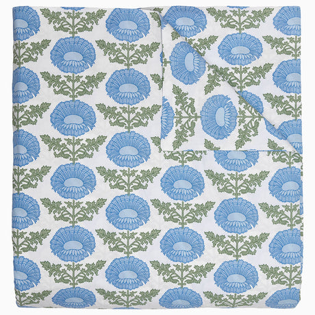 Kaavia Light Indigo Organic Duvet by John Robshaw at Fig Linens and Home - 2