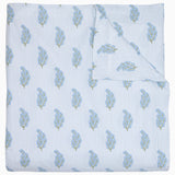 Nirvi Light Indigo Organic Duvet by John Robshaw at Fig Linens and Home - 2