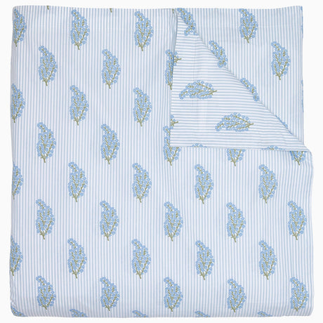 Nirvi Light Indigo Organic Duvet by John Robshaw at Fig Linens and Home - 2