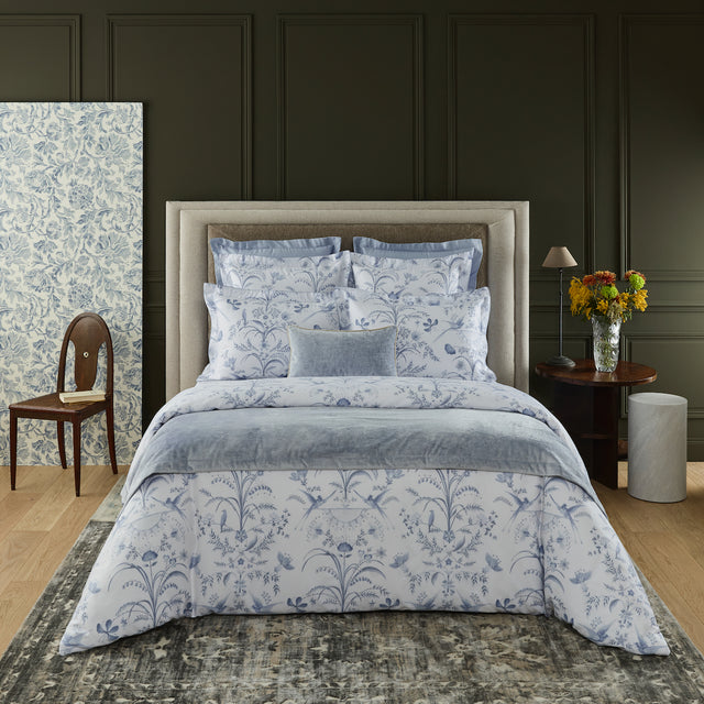 Herbier Celeste Organic Duvet Cover by Yves Delorme at Fig Linens and Home