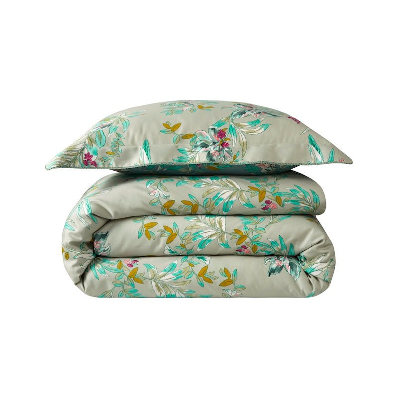 Duvet and Sham Stack of Bed Linens - Yves Delorme Alcazar Organic Cotton Bedding
