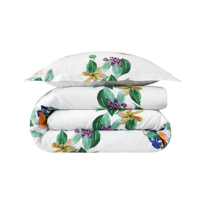 Duvet with Sham Stack - Yves Delorme Parfum Bedding - Organic Cotton at Fig Linens and Home