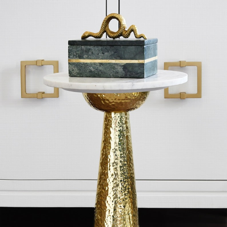 Boa Green Marble Box by Worlds Away
