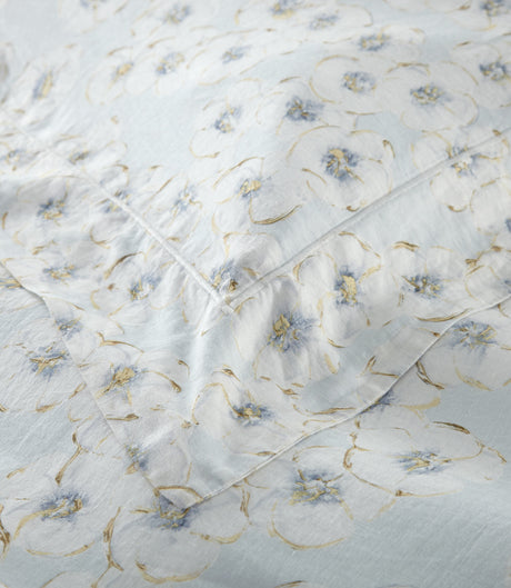 Ella Sky Linen Duvet Set by Peacock Alley - Detail View at Fig Linens and Home