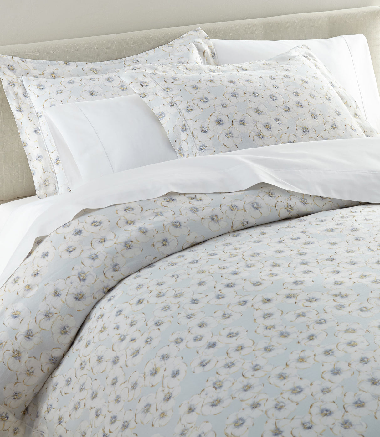 Ella Sky Linen Duvet Set by Peacock Alley at Fig Linens and Home