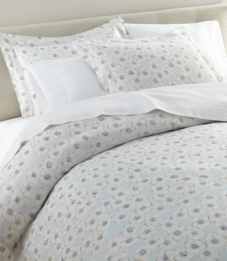 Ella Sky Linen Duvet Set by Peacock Alley at Fig Linens and Home