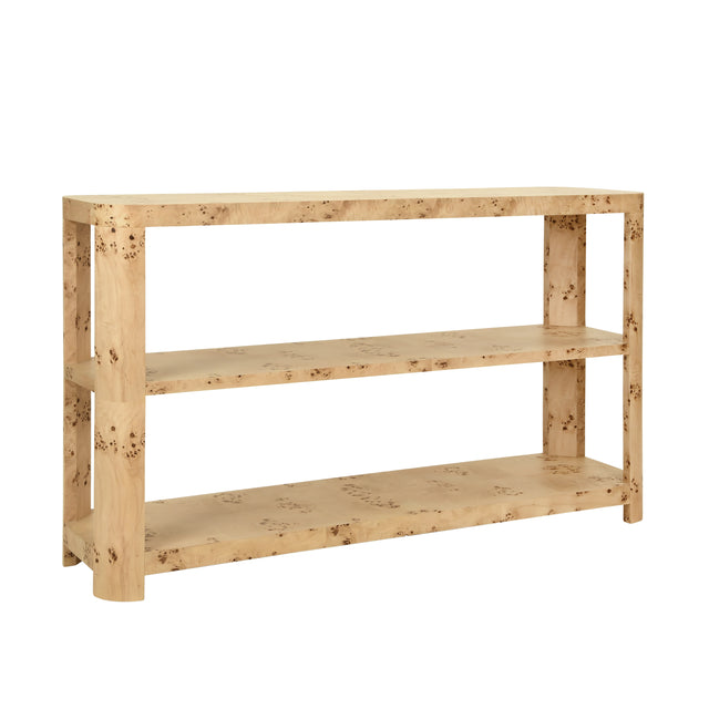 Emery Burlwood Console Table by Worlds Away at Fig Linens and Home - Angle View