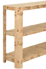 Emery Burlwood Console Table by Worlds Away at Fig Linens and Home - Shelf Detail View 2