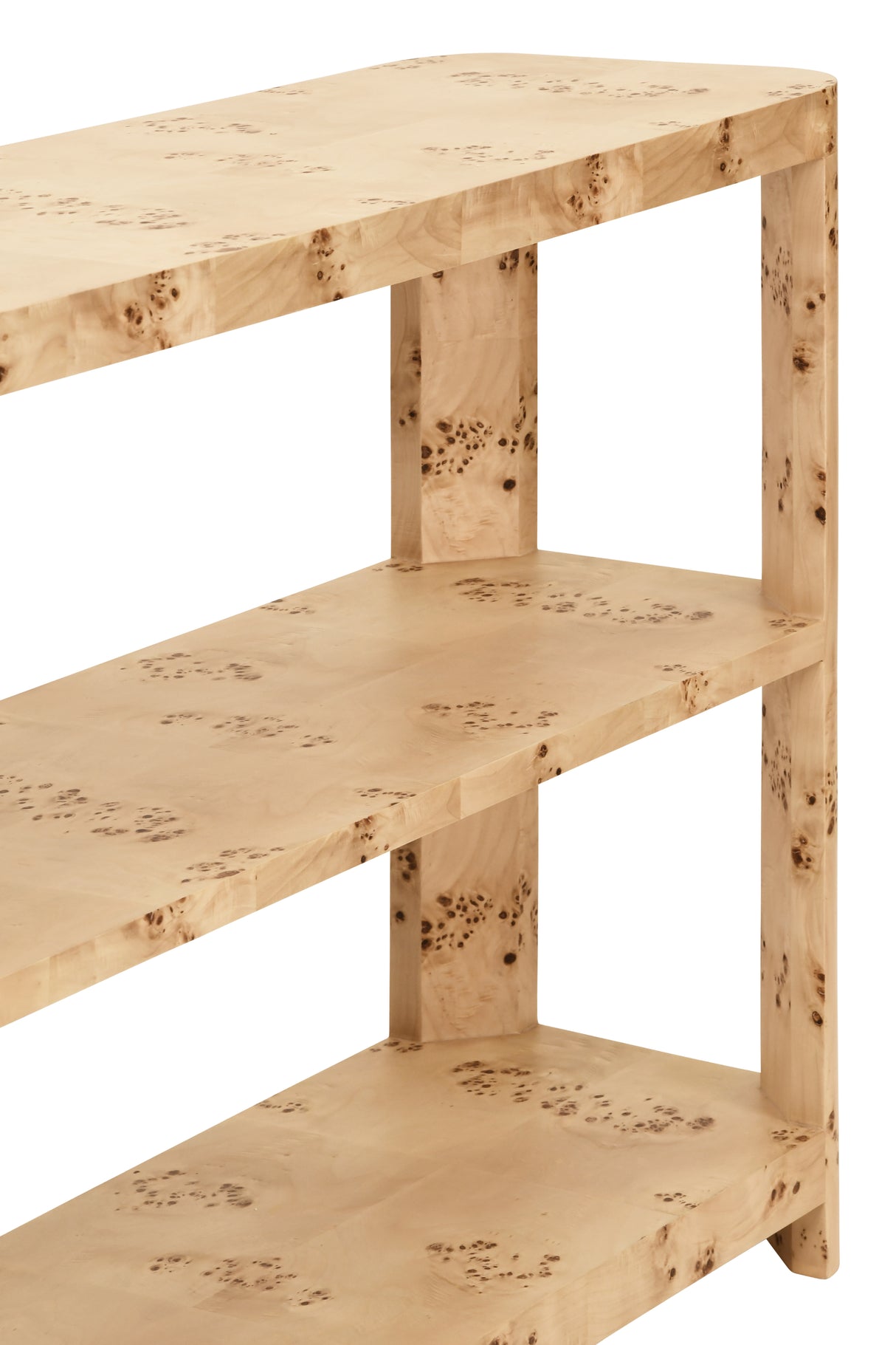 Emery Burlwood Console Table by Worlds Away at Fig Linens and Home - Shelf Detail View 1